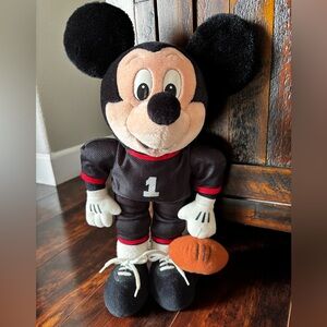 Vintage Walt Disney World Mickey Mouse Football Player 16” Plush Toy